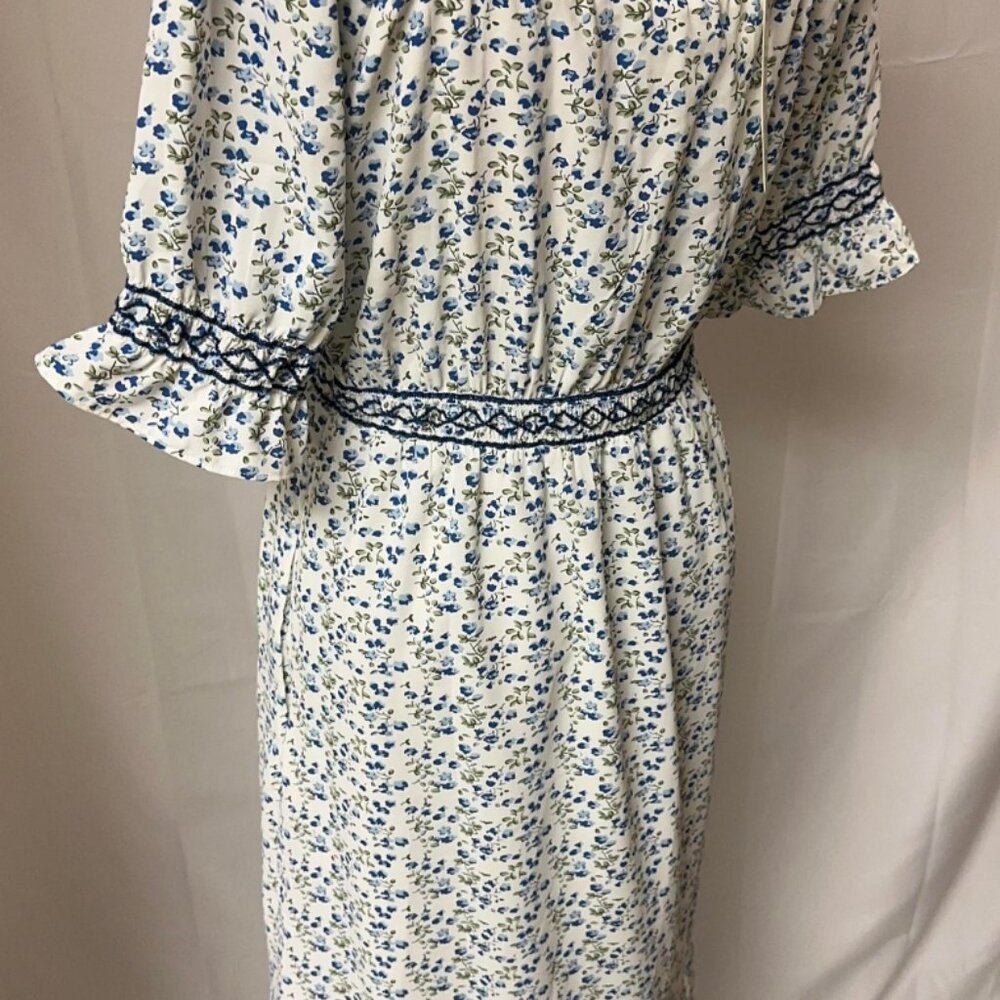 NWT 6/12 Smocked Puff Sleeve Midi Summer Dress - Picture 2 of 5
